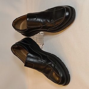 Dockers leather comfort slip-on dress shoes, black, sz 11M